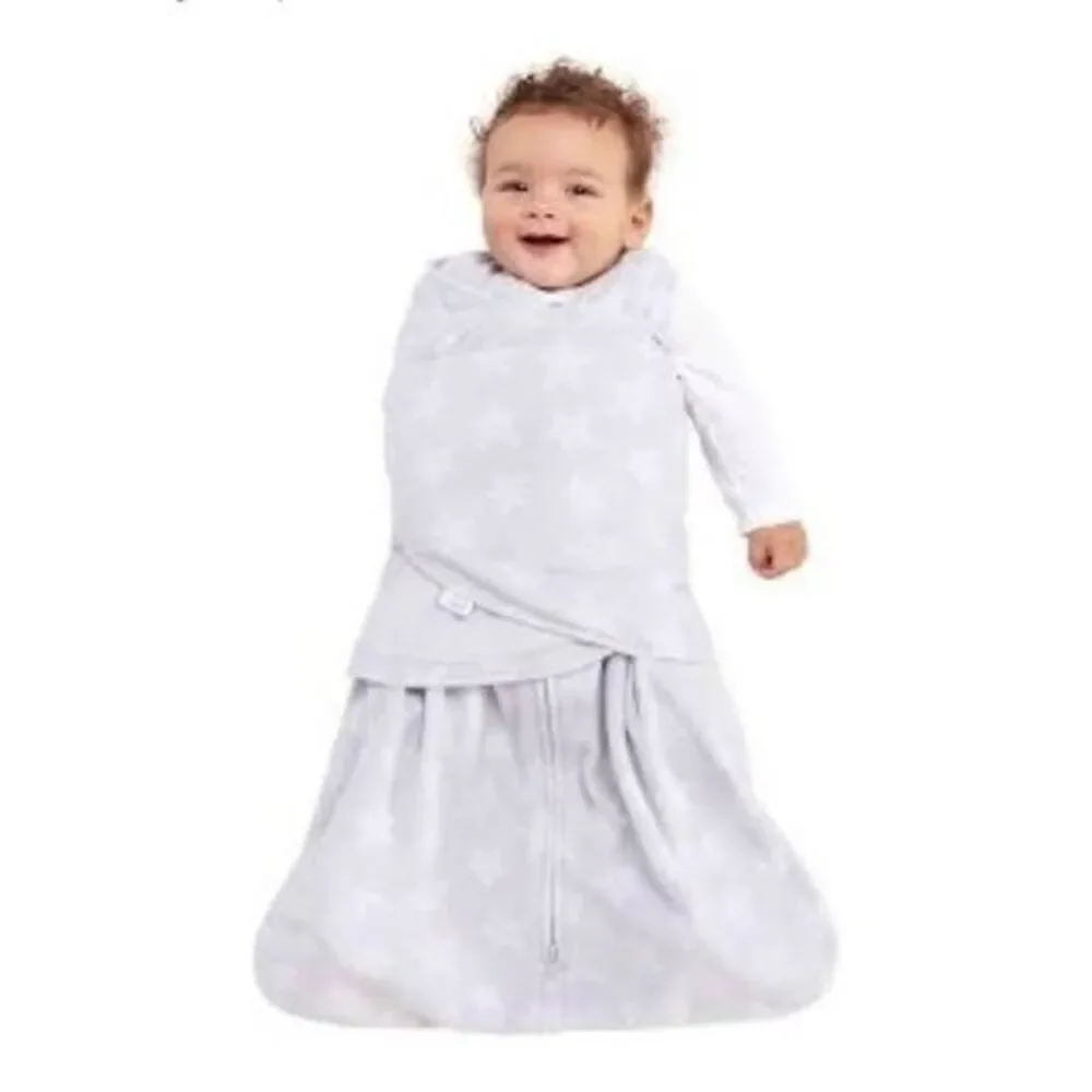 HALO Micro-Fleece Sleepsack Swaddle 3-Way Adjustable Wearable Blanket, TOG 3.0